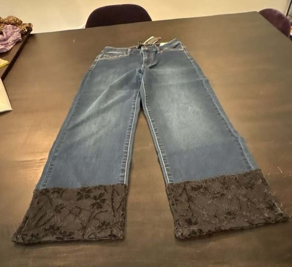 G by Giuliana Black Label The Straight Jeans Size 6 Lace Cuff BEAND NEW FAST SHI